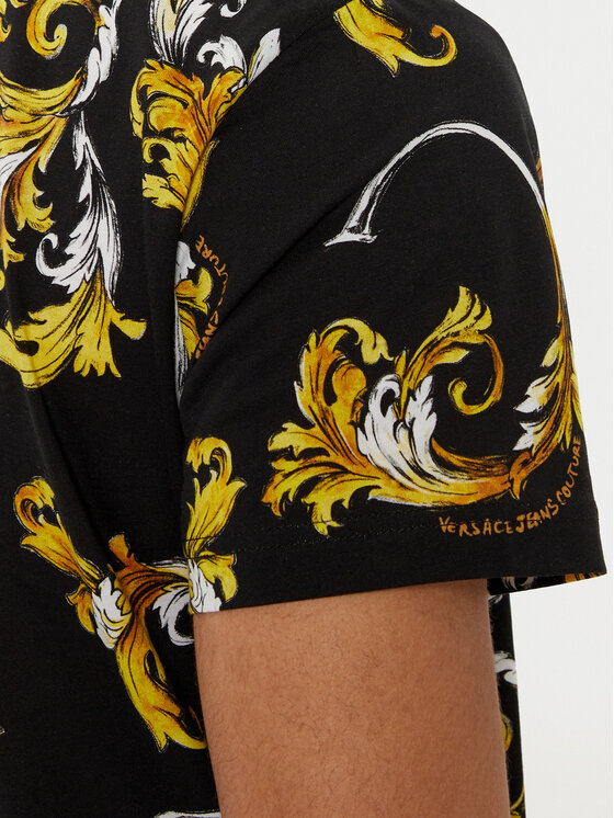 Versace Jeans Couture Versace Jeans Couture Футболка 78GAH6S0 Чорний Slim Fit