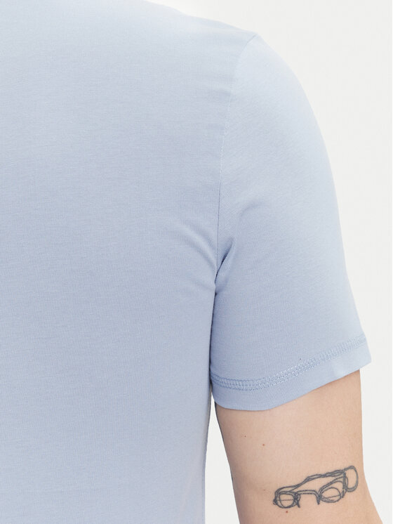 Guess Guess Marškinėliai M2YI72 I3Z14 Žydra Slim Fit