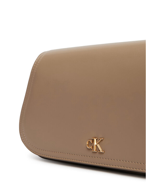 Calvin Klein Дамска чанта Calvin Klein Ck Curved Wallet On Chain LV04F1153G Бежов