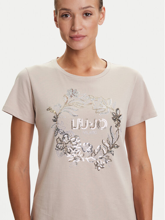 Liu Jo Sport Liu Jo Sport Camiseta TF5162 JS923 Beis Regular Fit