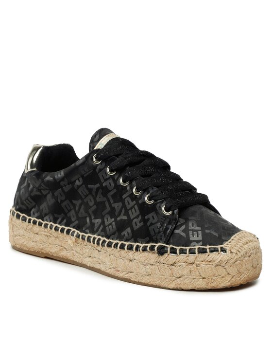 REPLAY Espadrillas Replay Nash Allover GWF22 .000.C0078T Nero