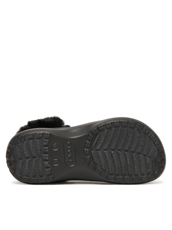 Crocs Шльопанці Crocs Classic Platform Fuzz Lined Clog 212854 Чорний