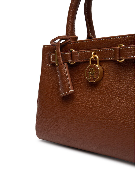 Tommy Hilfiger Rankinė Tommy Hilfiger American Icon Mini Tote Leather AW0AW17926 Ruda