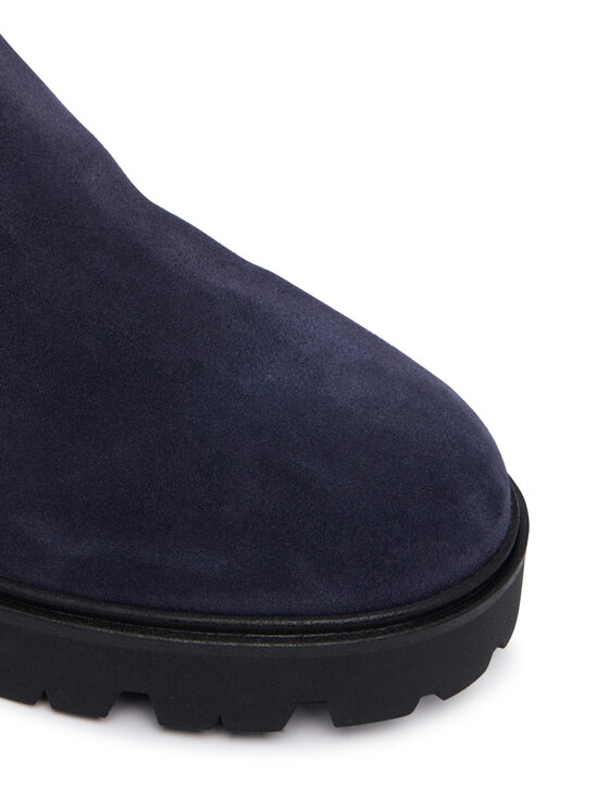 Tommy Hilfiger Боти тип челси Tommy Hilfiger Th Monogram Suede Chelsea Boot FW0FW09563 Тъмносин