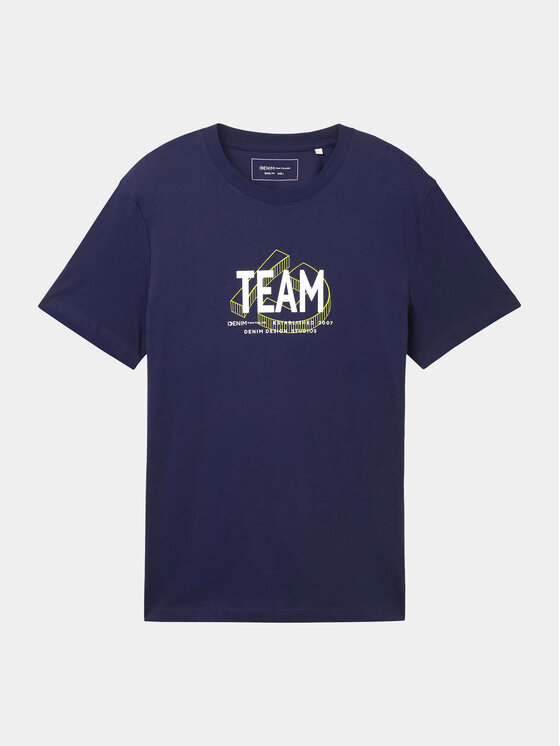 Tom Tailor Denim Tom Tailor Denim Camiseta 1040838 Azul marino Regular Fit