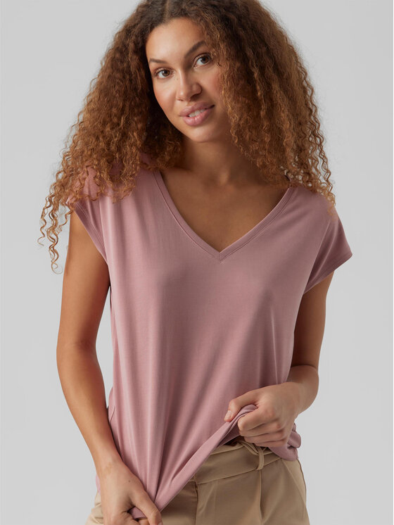 Vero Moda Vero Moda Majica Filli 10247666 Roza Regular Fit
