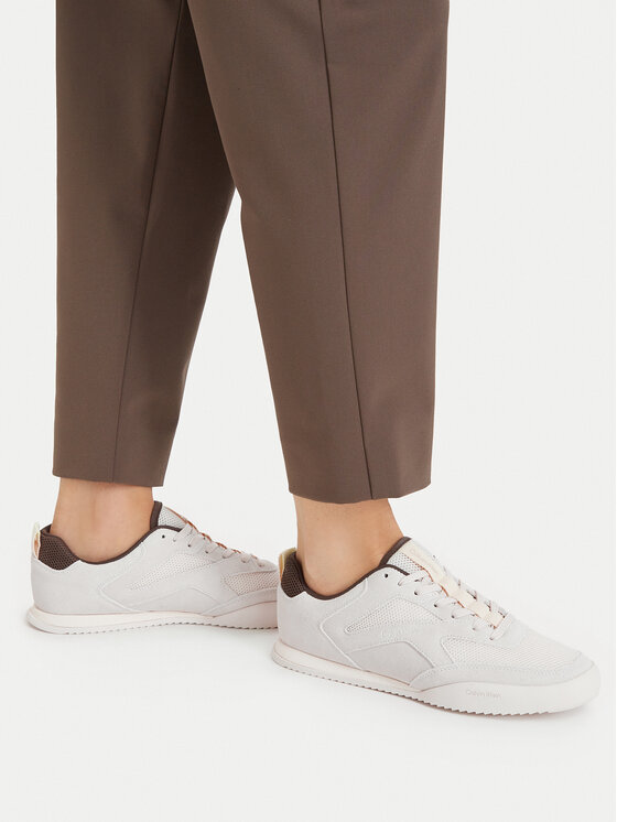 Calvin Klein Sneakersy Calvin Klein Low Pro Runner Refl Mesh Sue HW0HW03100 Kremowy
