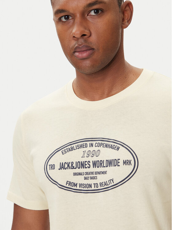 Jack & Jones Jack & Jones Camiseta York 12283800 Écru Relaxed Fit