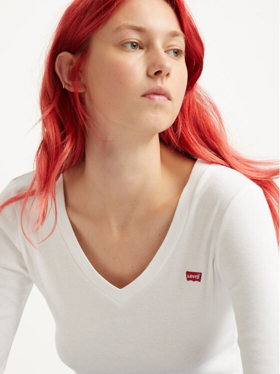 Levi's® Levi's® Póló Baby Tee A48910001 Fehér Slim Fit