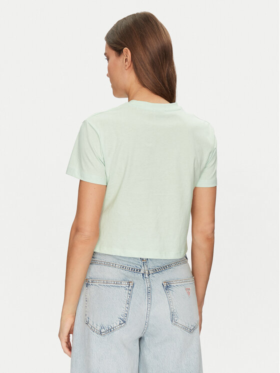 Guess Guess Póló V2YI06 K8HM0 Zöld Regular Fit