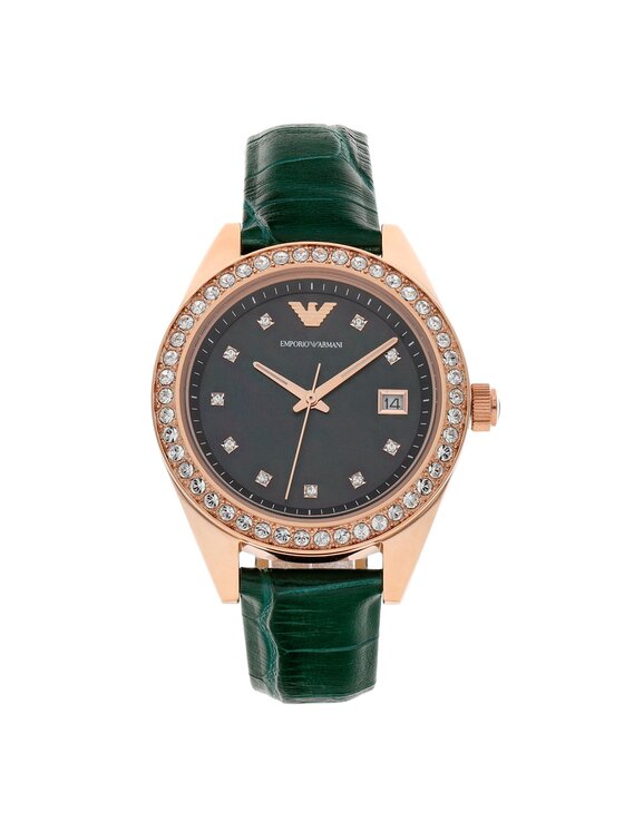 Emporio Armani Ročna ura Emporio Armani AR11506 Zelena