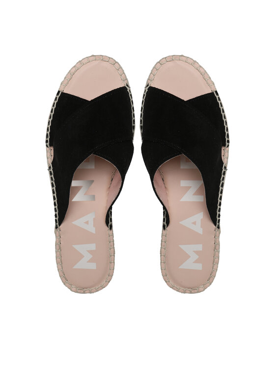 Manebi Еспадрильї Manebi Double Sole X Bands Sandals K 1.0 DX Чорний