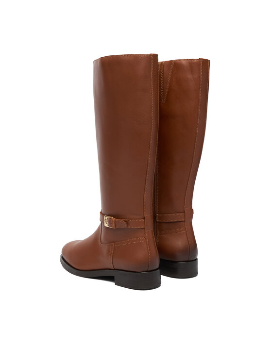 Tommy Hilfiger Zimski škornji Tommy Hilfiger Th Buckle Riding Lthr Long Boot FW0FW08873 Rjava