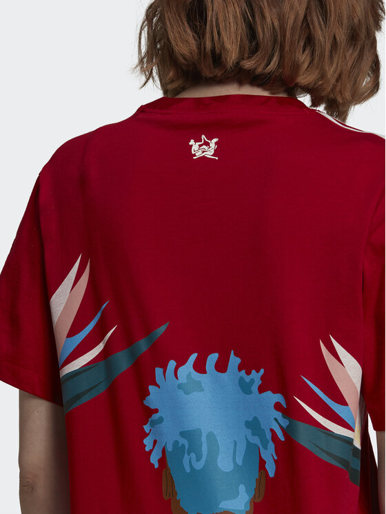 adidas adidas Футболка THEBE MAGUGU HK5209 Червоний Regular Fit