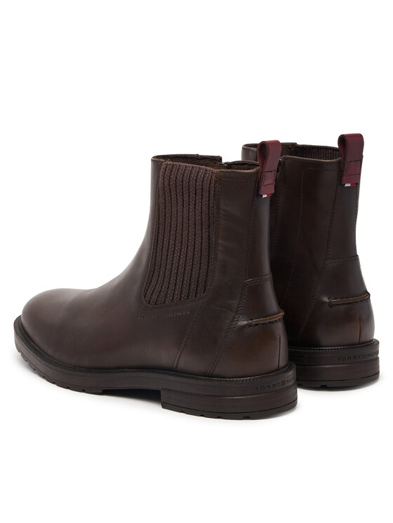 Tommy Hilfiger Μποτάκια Tommy Hilfiger Cleated Hilfiger Brush Wl Chel FM0FM06080 Καφέ