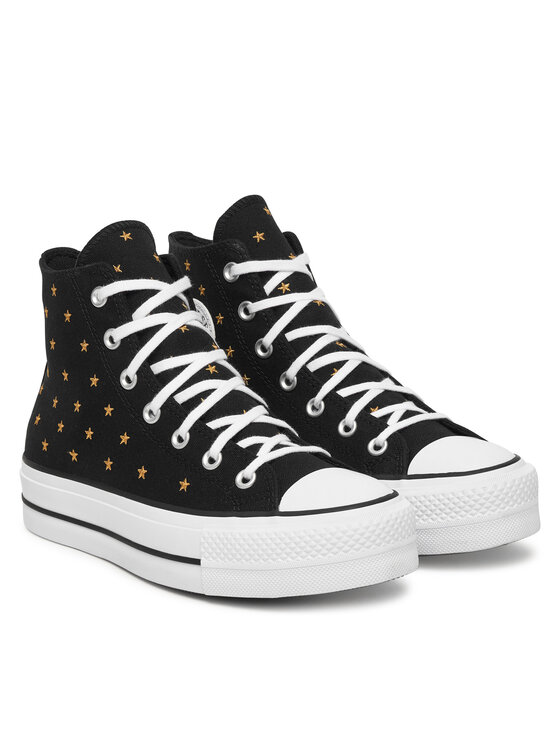 Converse Кеди Converse Chuck Taylor All Star Lift Platform Embroidered Stars A16113C Чорний