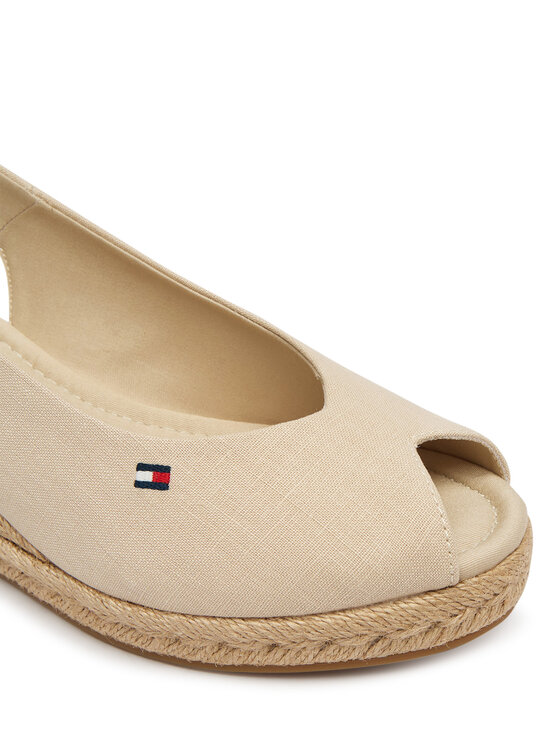 Tommy Hilfiger Espadrile Tommy Hilfiger Mid Wedge Espad Slingback FW0FW09228 Bež