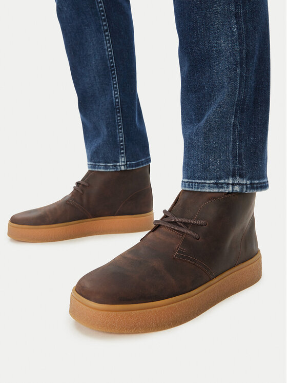 Clarks Kotníková obuv Clarks Boxbee Desert 26328235 Hnědá