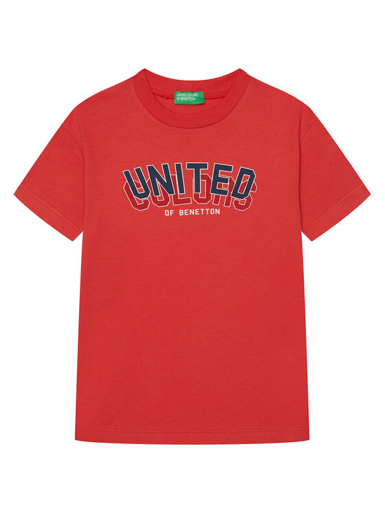 United Colors Of Benetton United Colors Of Benetton Camiseta 3I1XC10N3 Rojo Regular Fit