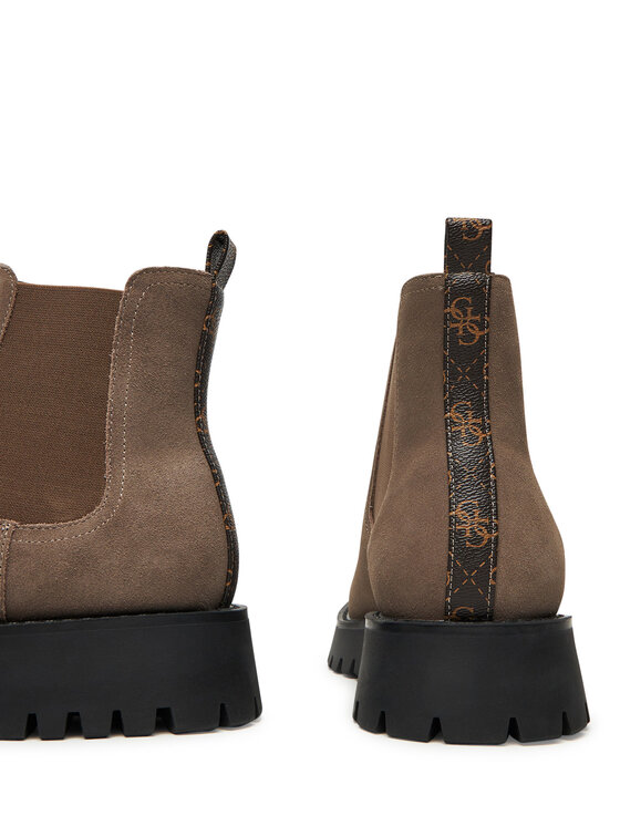 Guess Kotníková obuv s elastickým prvkem Guess FMTGOM SUE10 Hnědá