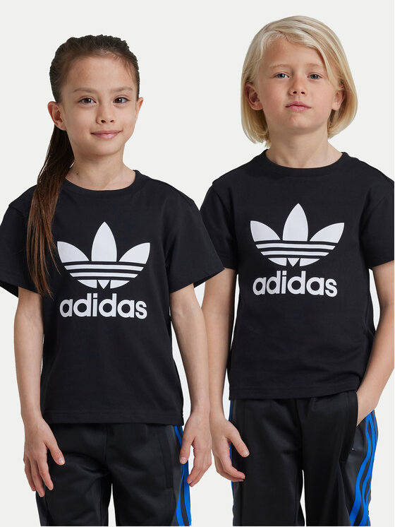 adidas adidas Футболка adicolor Trefoil IY2385 Чорний Regular Fit