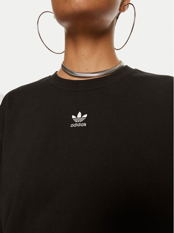 adidas adidas Majica Essentials Boyfriend IY7321 Črna Oversize