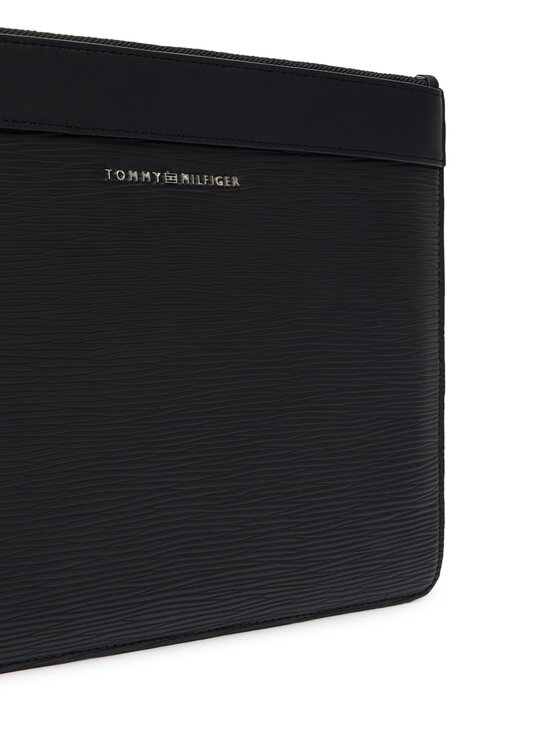 Tommy Hilfiger Torbica za okrog pasu Tommy Hilfiger Th Business Saffiano Pouch AM0AM14823 Črna
