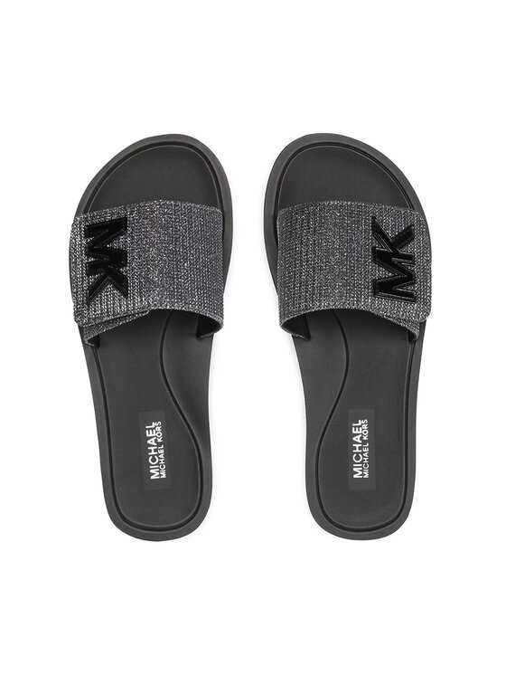 MICHAEL Michael Kors Klapki MICHAEL Michael Kors Mk Platform Slide 40S1MKFA1D Srebrny