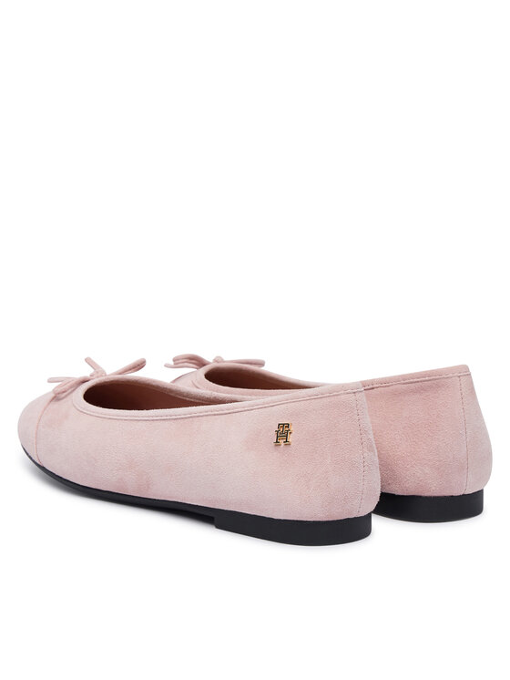 Tommy Hilfiger Baleriny Tommy Hilfiger Th Monogram Suede Ballerinas FW0FW09357 Różowy