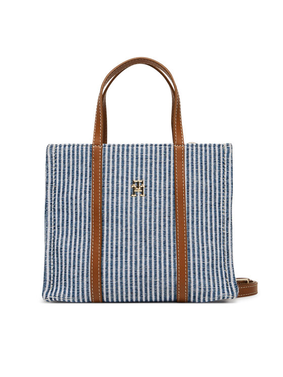 Tommy Hilfiger Ročna torba Tommy Hilfiger Th Premium Beach Le Mini Tote AW0AW17208 Modra