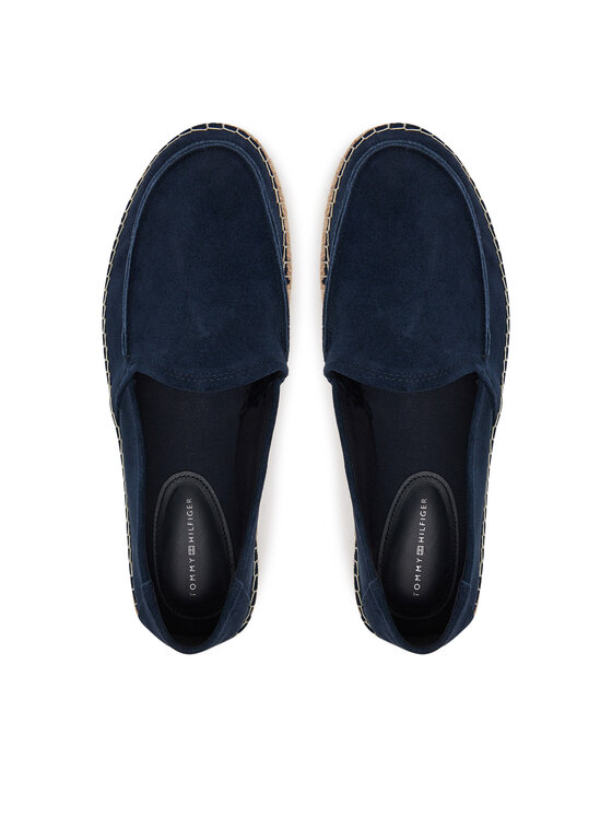 Tommy Hilfiger Espadrilky Tommy Hilfiger Hilfiger Flex Espa Suede Loafer FM0FM05392 Tmavomodrá