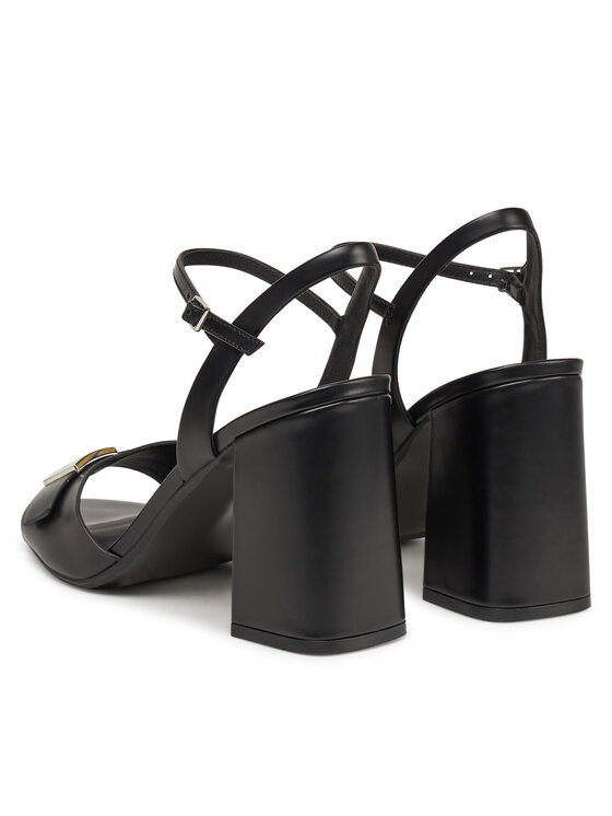 Calvin Klein Sandali Calvin Klein Heel Sandal 85 W/Ck Hw - Lth HW0HW02485 Črna