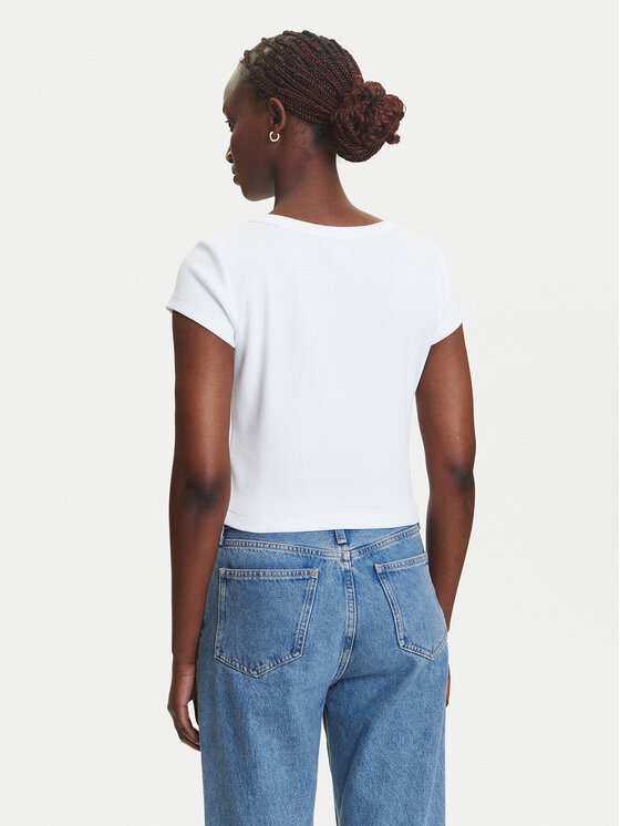 Calvin Klein Jeans Calvin Klein Jeans Majica LV047C200G Bela Slim Fit