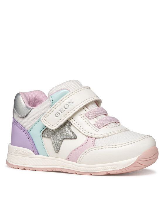 Geox Sneakersy Geox B Rishon Girl B560LA 0BCEW C1022 Biały