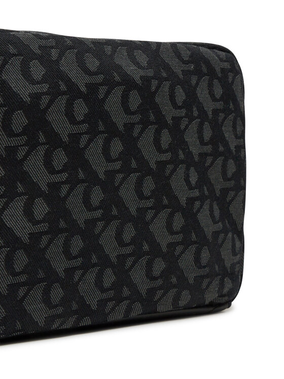 Calvin Klein Taška cez rameno Calvin Klein Unstructured Monogram Camera Bag LV04G3179G Čierna
