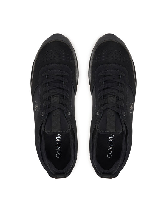 Calvin Klein Laisvalaikio batai Calvin Klein Retro Runner Sock Laceup Mix HM0HM02305 Juoda