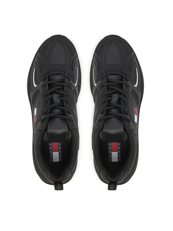 Tommy Jeans Laisvalaikio batai Tommy Jeans Tjm Runner Leather EM0EM01621 Juoda