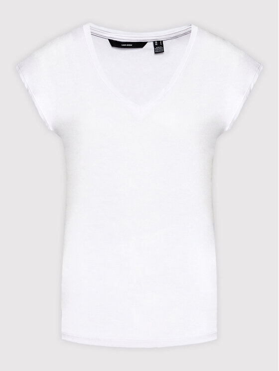 Vero Moda Vero Moda Marškinėliai Filli 10247666 Balta Regular Fit