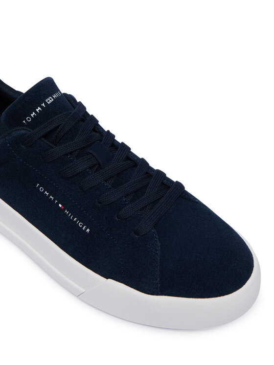 Tommy Hilfiger Sneakersy Tommy Hilfiger Th Court Core Suede FM0FM05716 Tmavomodrá