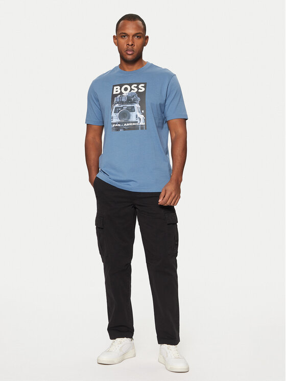 BOSS BOSS Футболка Te_Mextour 50535079 Голубий Regular Fit