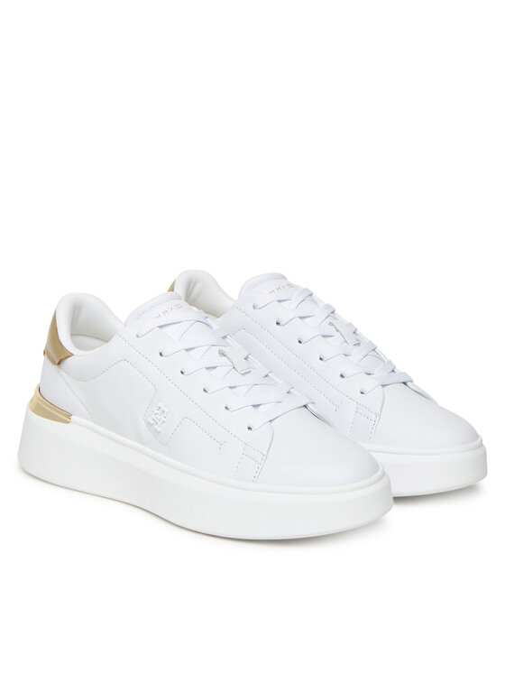Tommy Hilfiger Sneakers Tommy Hilfiger Chic Platform Gold FW0FW08817 Bianco