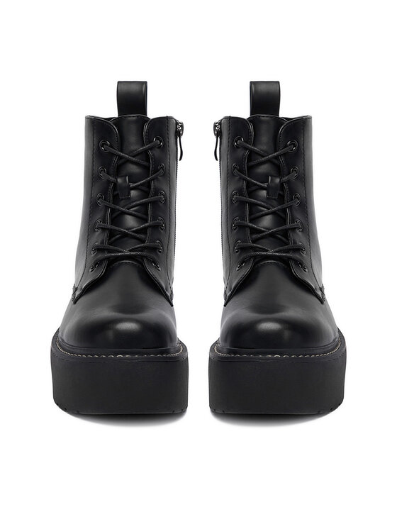 DeeZee Šnurovacia obuv DeeZee 12663-1 -BLACK PU Čierna