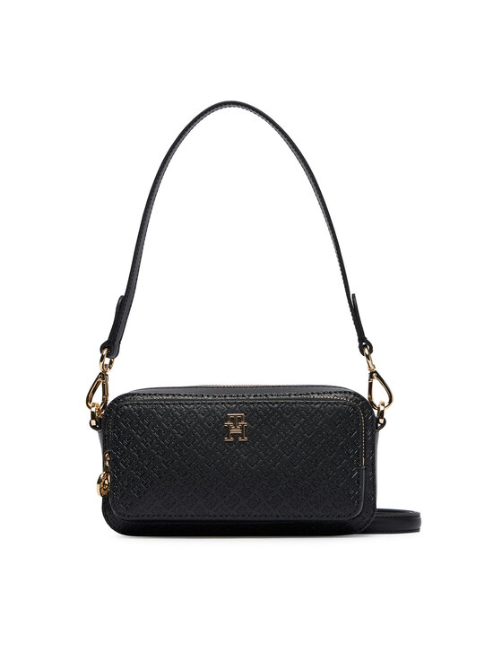 Tommy Hilfiger Ročna torba Tommy Hilfiger Th Daily Camera Bag Mono AW0AW18414 Črna