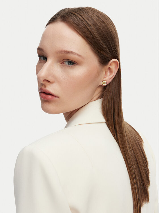 Tory Burch Сережки Tory Burch Kira 90547 Білий
