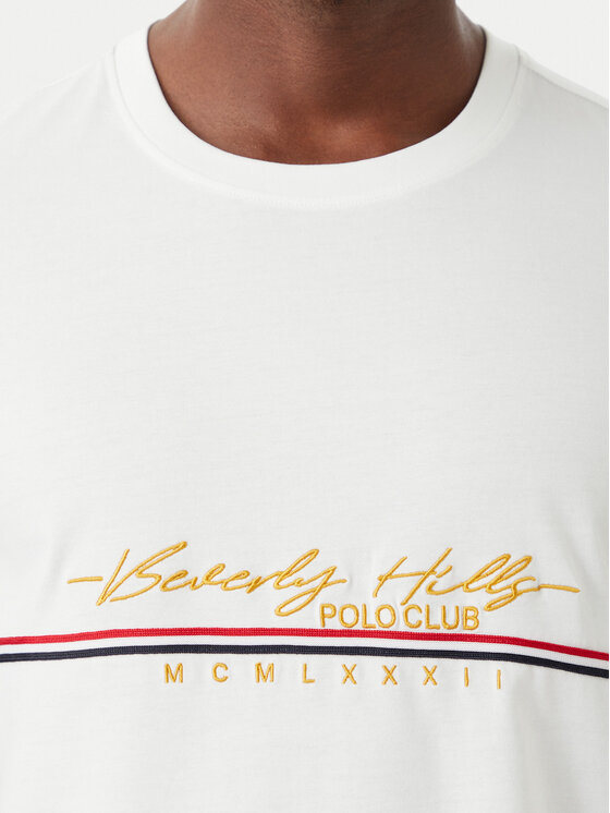 Beverly Hills Polo Club Beverly Hills Polo Club Camiseta P-SS26M-TS1519 Blanco Regular Fit