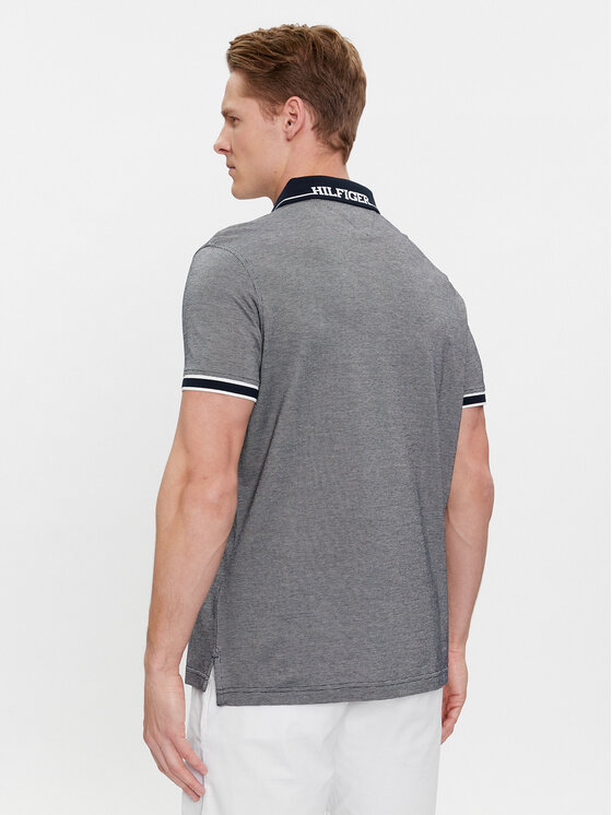 Tommy Hilfiger Tommy Hilfiger Polo marškinėliai Monotype Oxford Collar Reg Polo MW0MW34778 Pilka Regular Fit