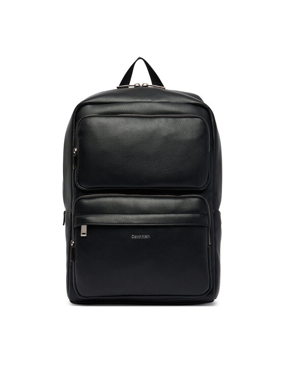 Calvin Klein Mugursoma Calvin Klein Raised Double Pocket Backpack LV04D3493G Melns