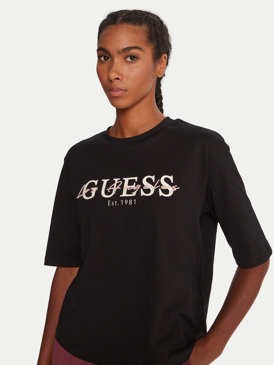 Guess Guess Camiseta V5YI02 I3Z14 Negro Boxy Fit