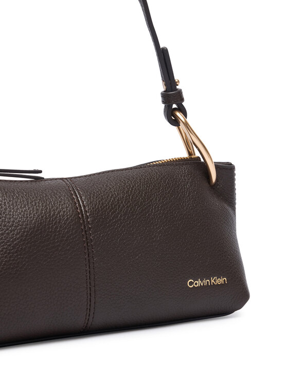 Calvin Klein Táska Calvin Klein Slouchy Leather Small Conv Bag LV04F3659G Barna