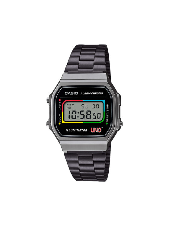 Casio Pulkstenis Casio Vintage Maxi X Uno™ A168WEUC-1AER Melns